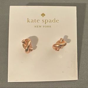 Kate Spade ♠️ Sailors Knot Rose Gold Stud Earrings